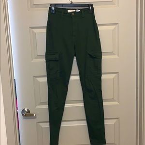 High rise skinny  green jeans